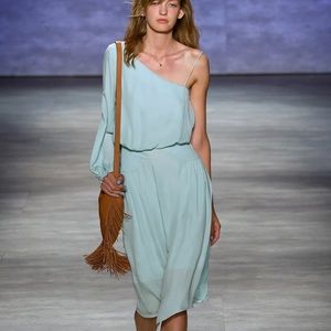Rebecca Minkoff dress - blue silk w/ small stains